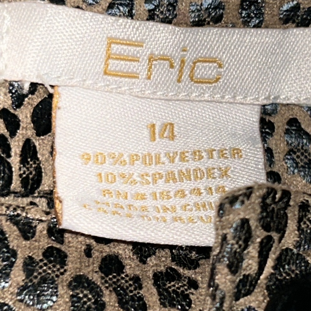 Eric Leopard Print With A Shiny Stretchy Material… - image 3